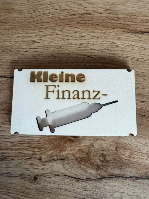 Kleines Geldpräsent aus Holz